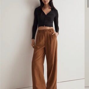 Madewell Brown Wide Leg Pants